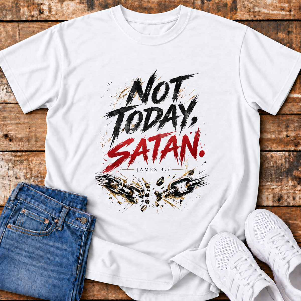 Not Today Satan T-Shirt - (James 4:7)