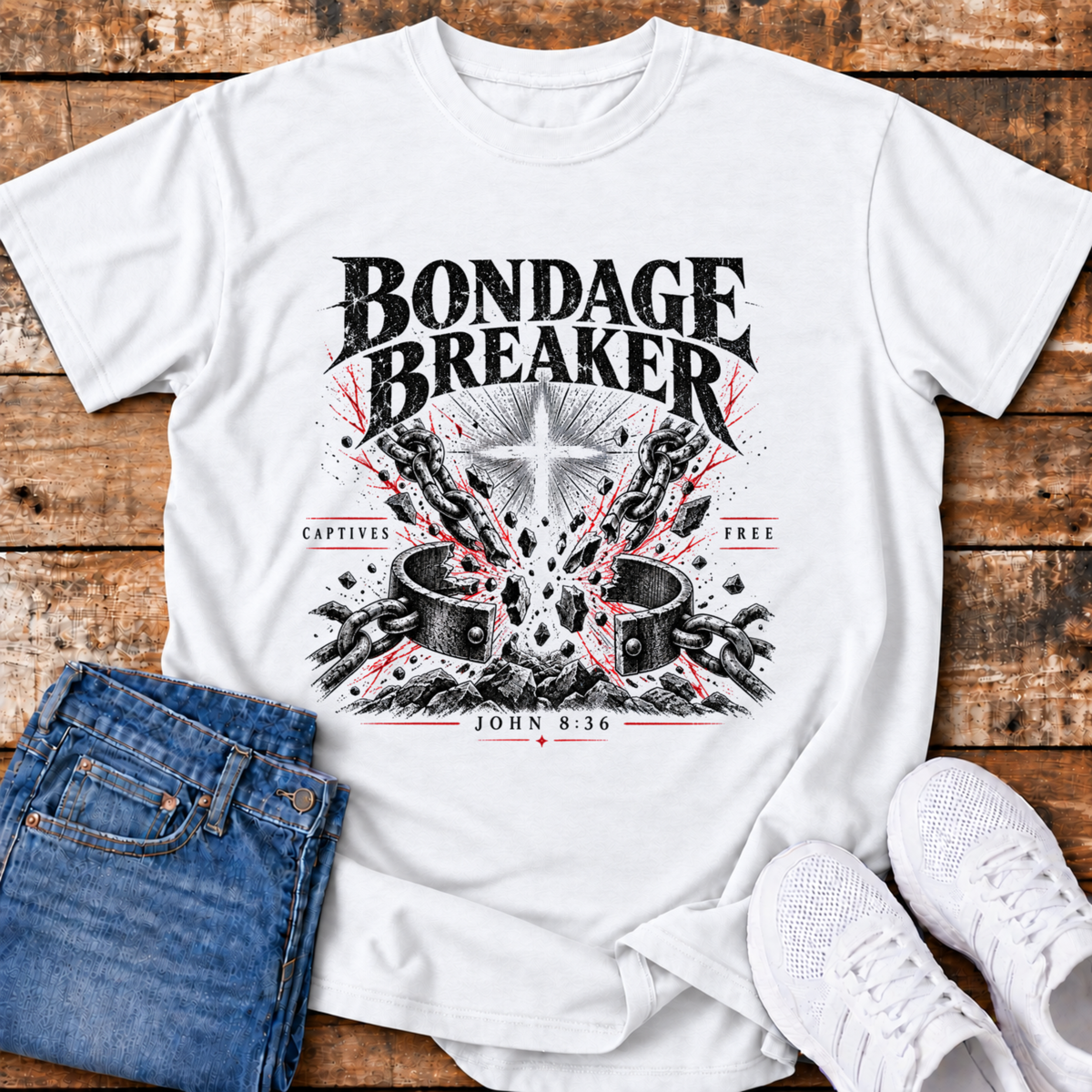 Bondage Breaker T-Shirt - (John 8:36)