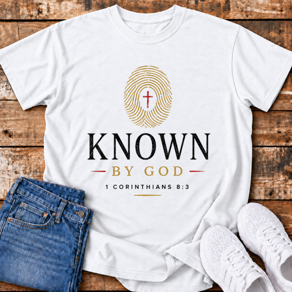 Known by God T-Shirt - (1 Corinthians 8:3)