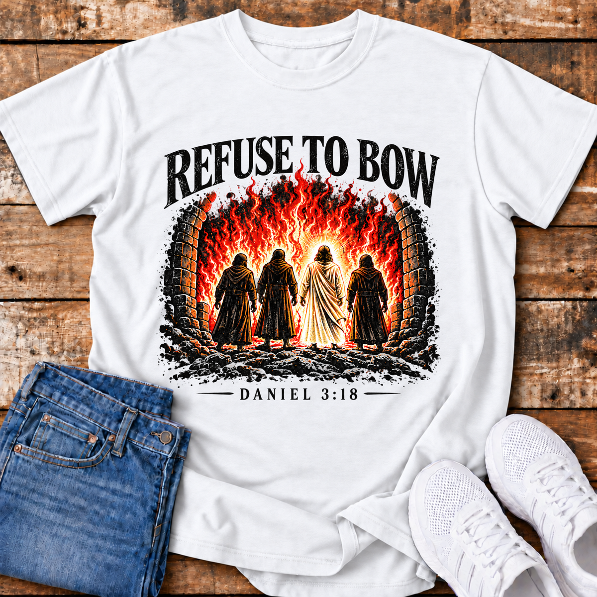 Refuse to Bow T-Shirt - (Daniel 3:18)