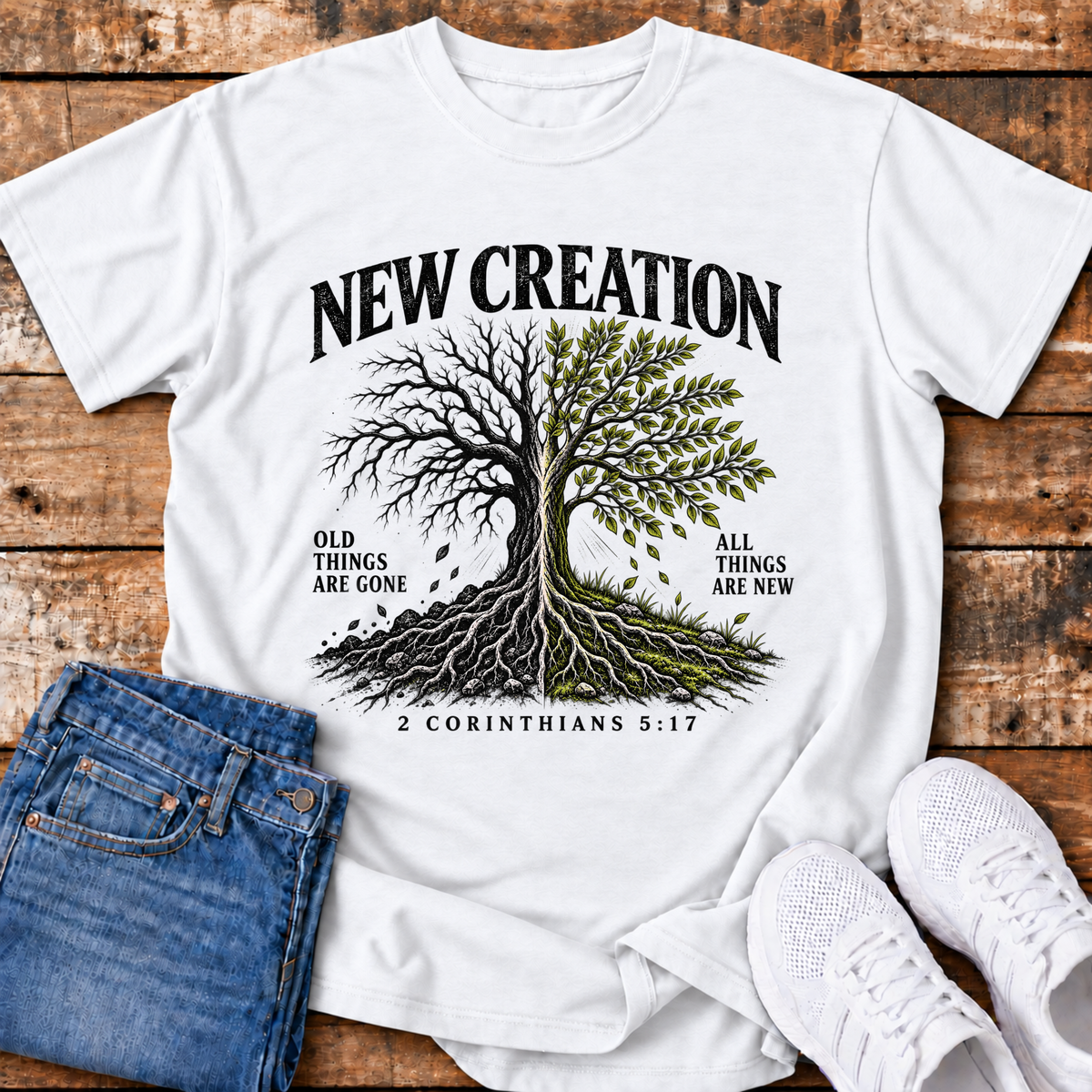 New Creation T-Shirt - (2 Corinthians 5:7)