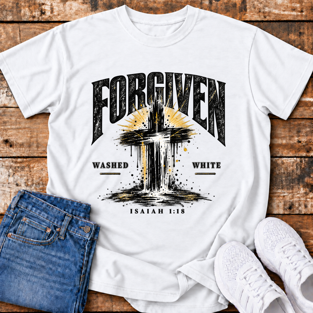 Forgiven T-Shirt - (Isaiah 1:18)