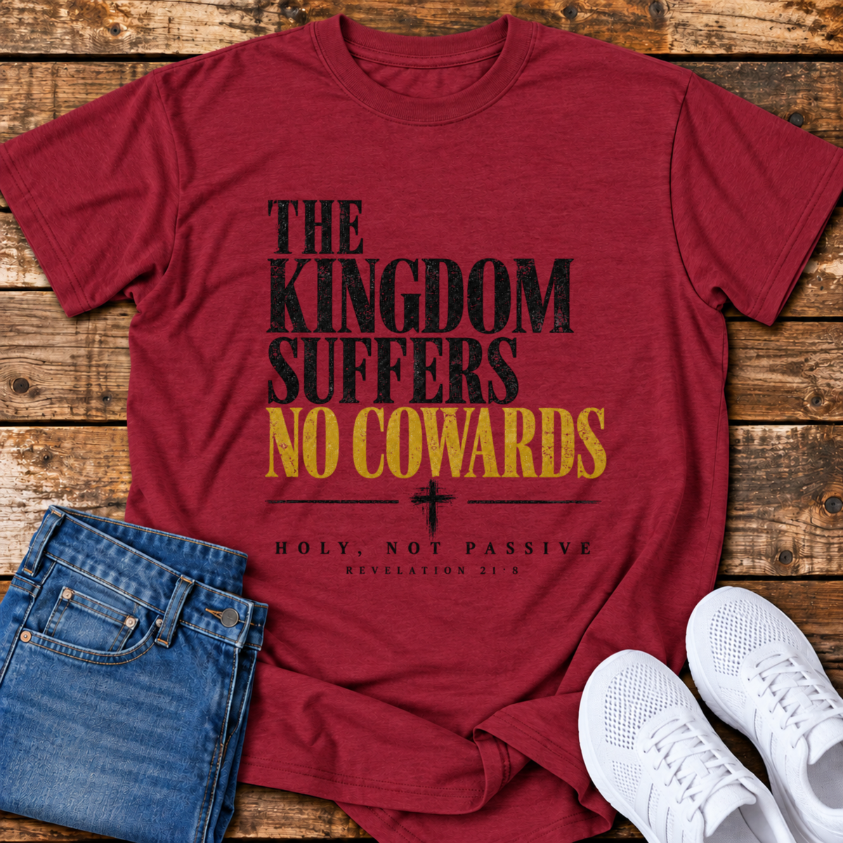 No Cowards T-Shirt - (Revelation 21:8)
