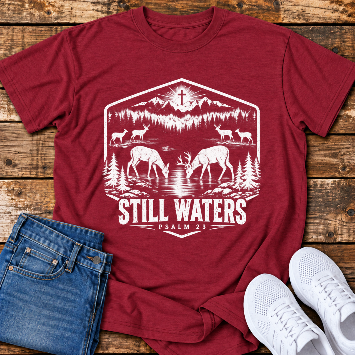 Still Waters T-Shirt - (Psalm 23)