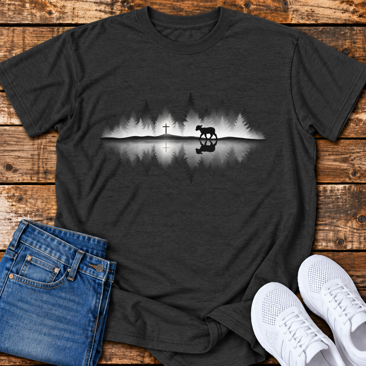 Lamb Walking to Cross T-Shirt