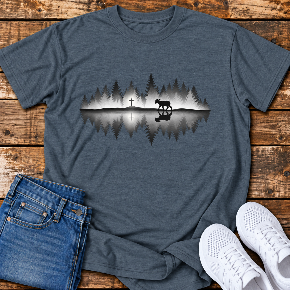 Lamb Walking to Cross T-Shirt