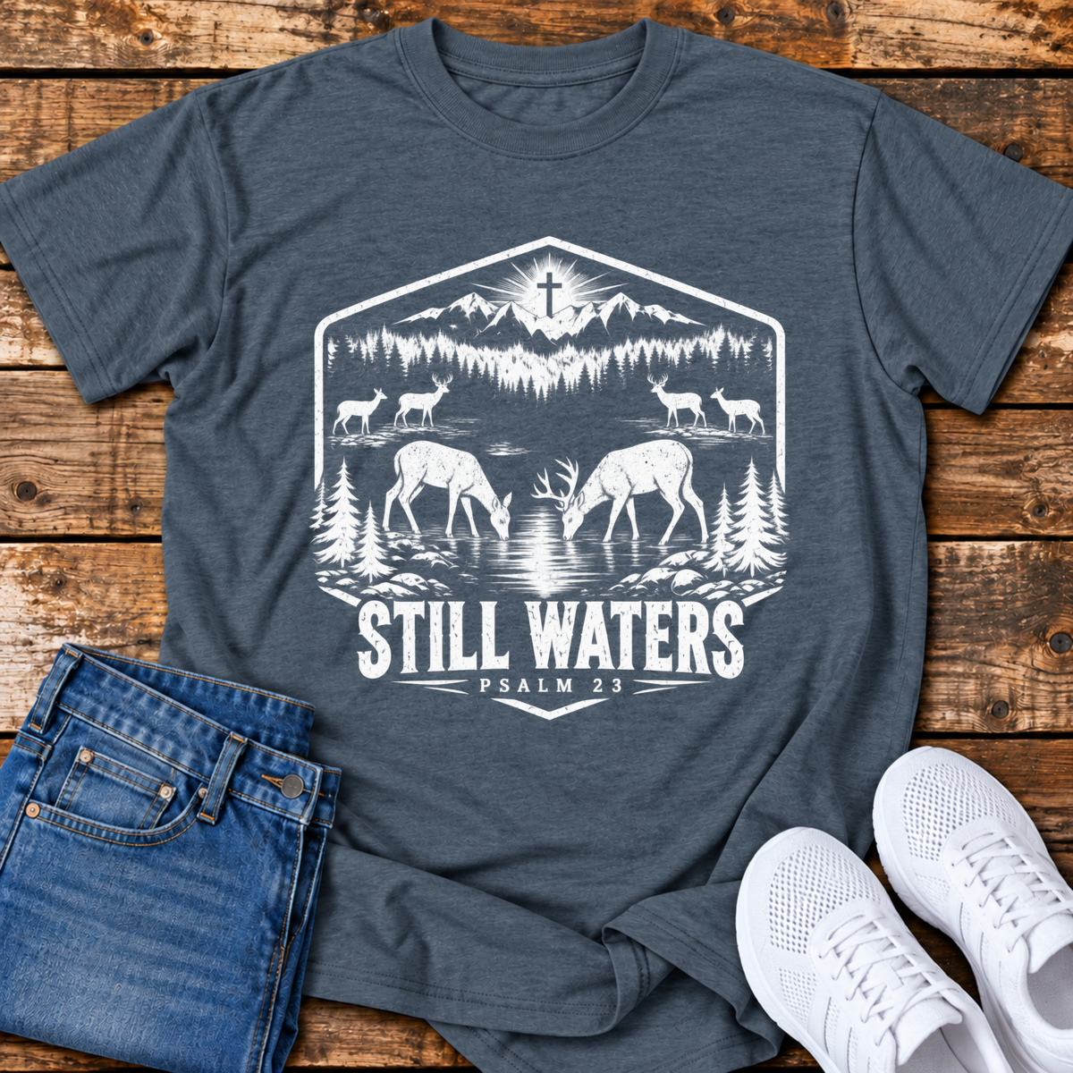 Still Waters T-Shirt - (Psalm 23)
