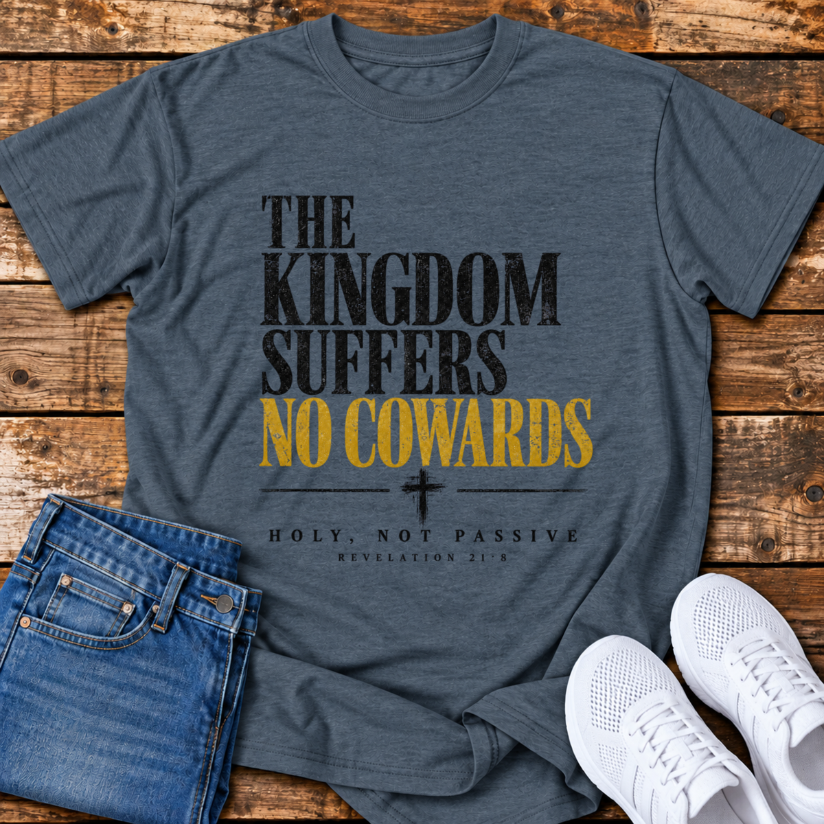 No Cowards T-Shirt - (Revelation 21:8)