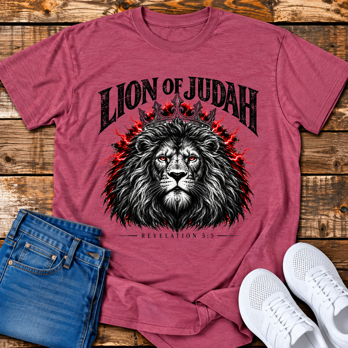 Lion of Judah T-Shirt - (Revelation 5:5)