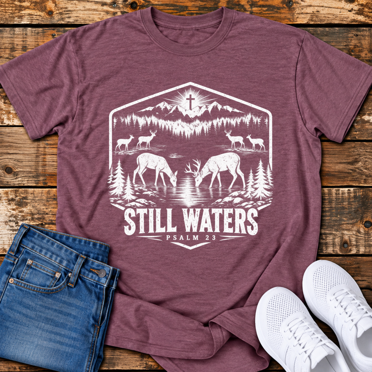 Still Waters T-Shirt - (Psalm 23)