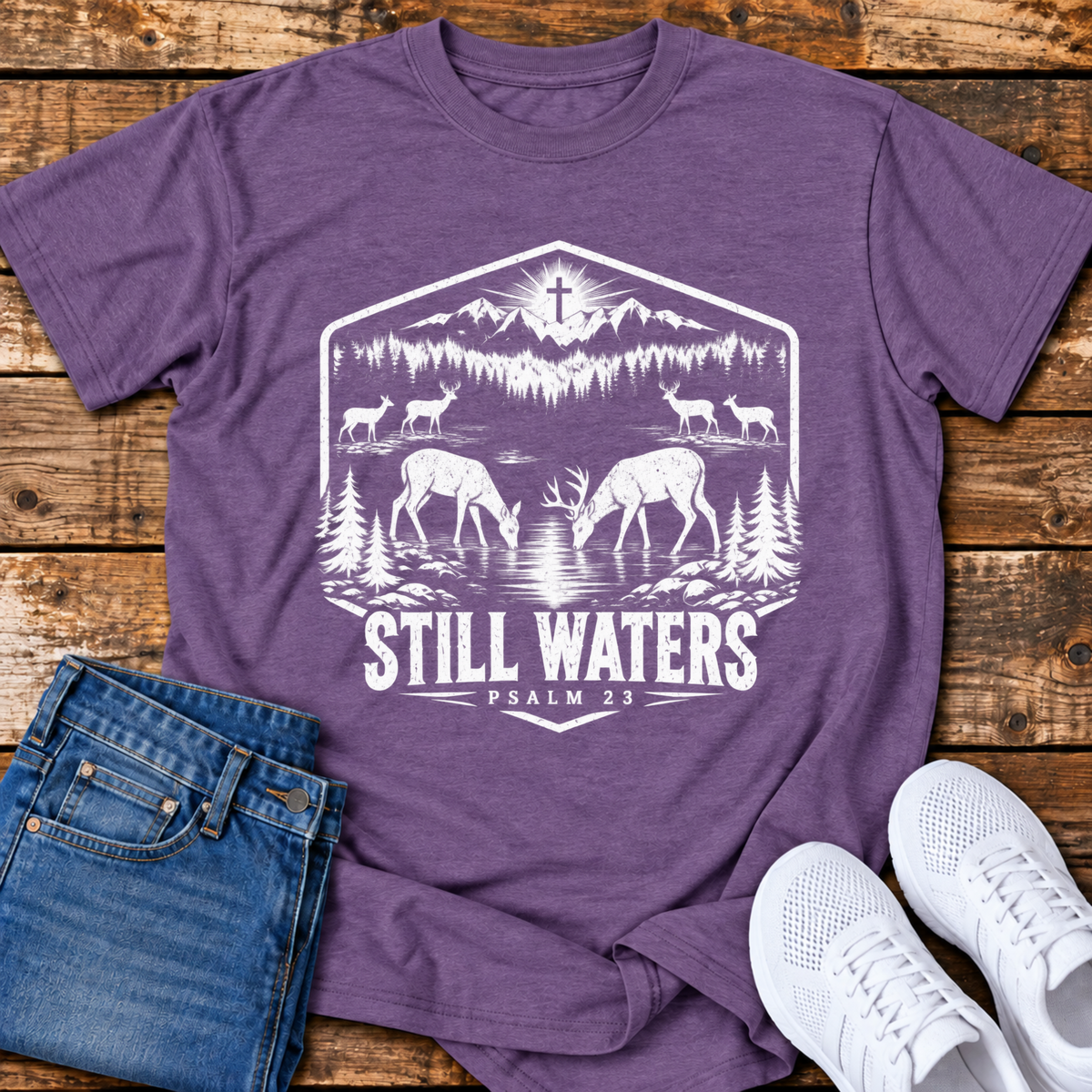 Still Waters T-Shirt - (Psalm 23)