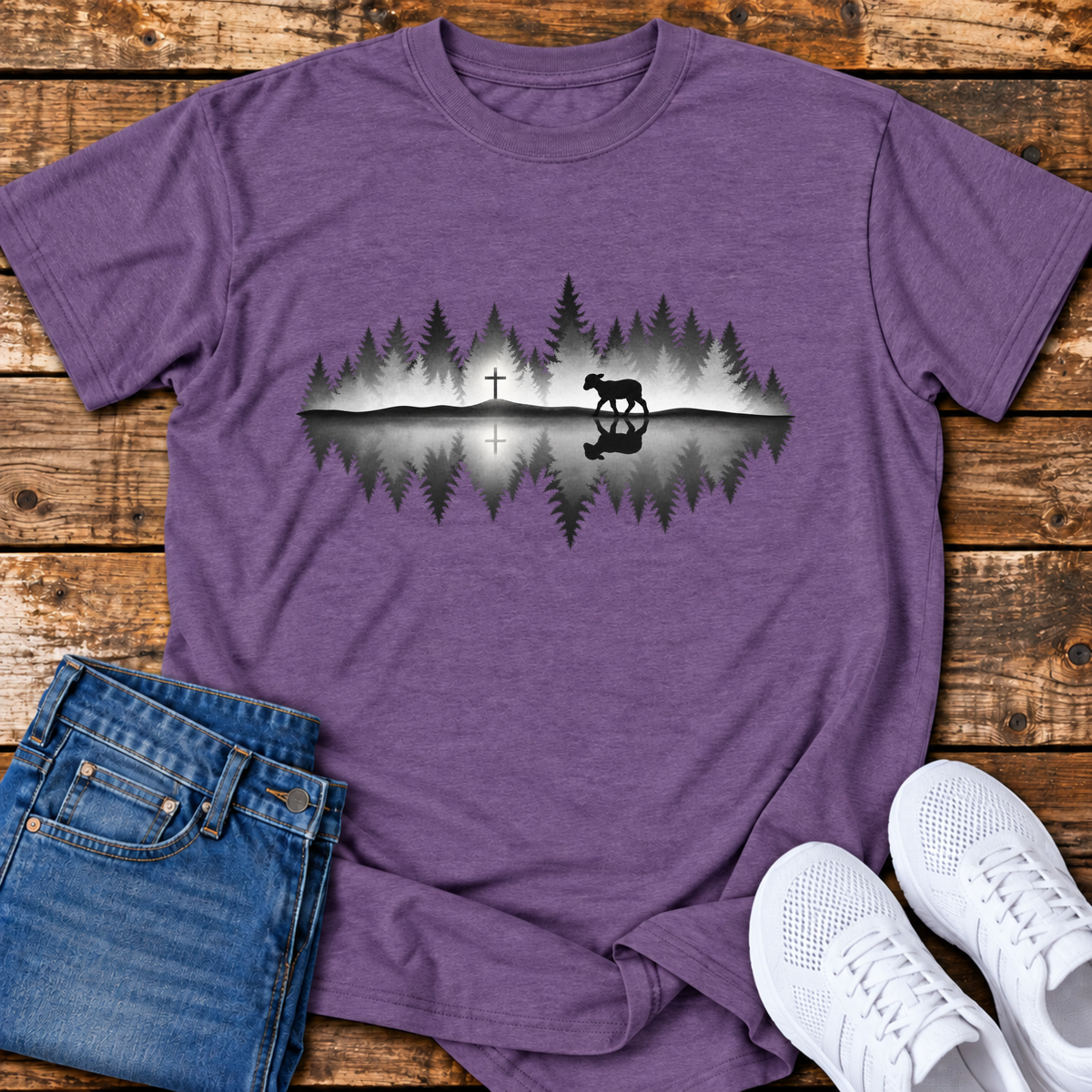 Lamb Walking to Cross T-Shirt
