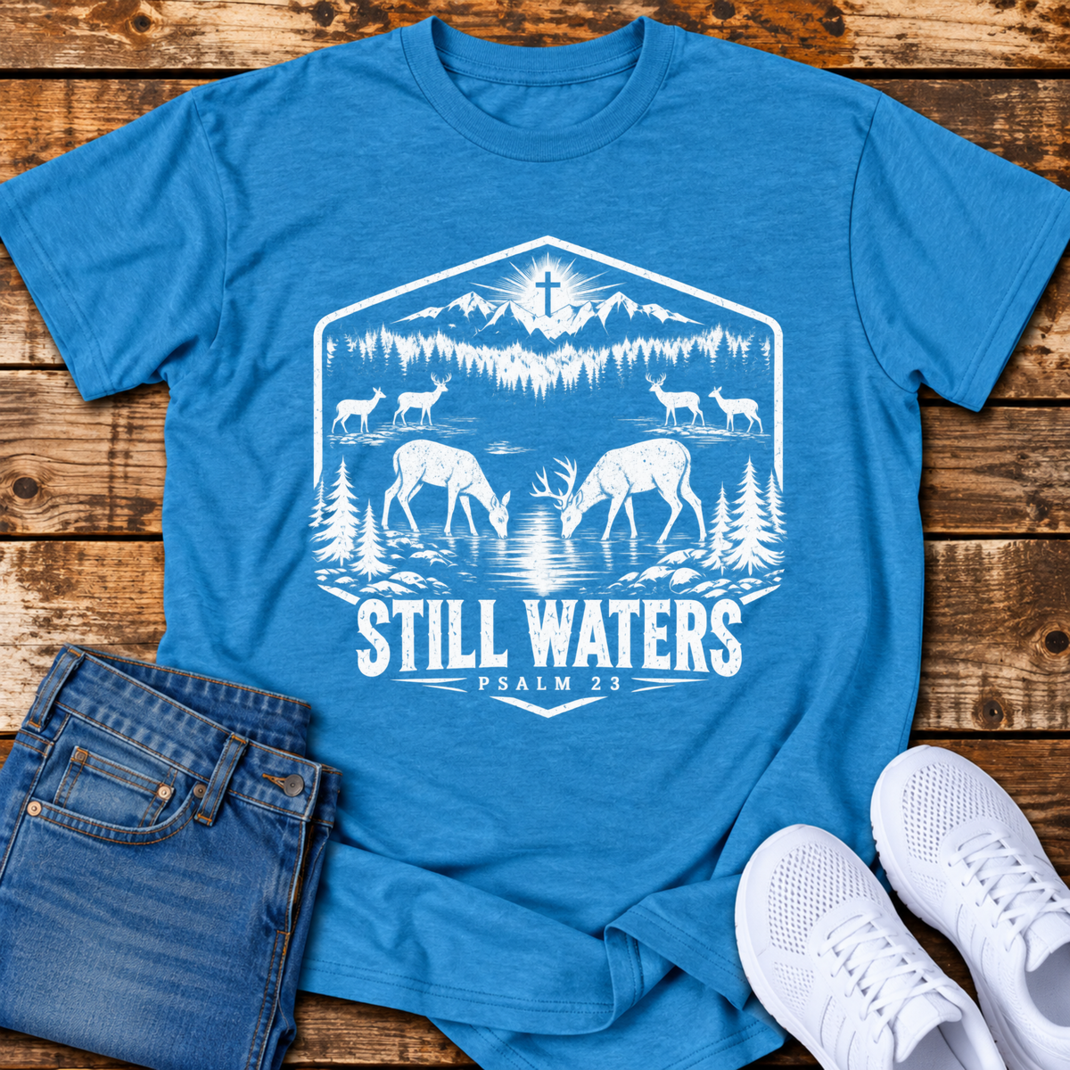 Still Waters T-Shirt - (Psalm 23)