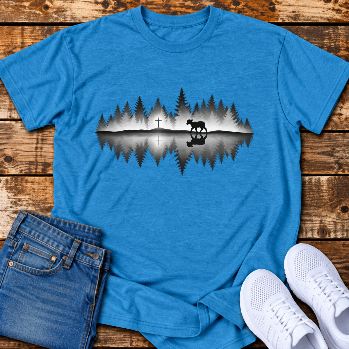 Lamb Walking to Cross T-Shirt