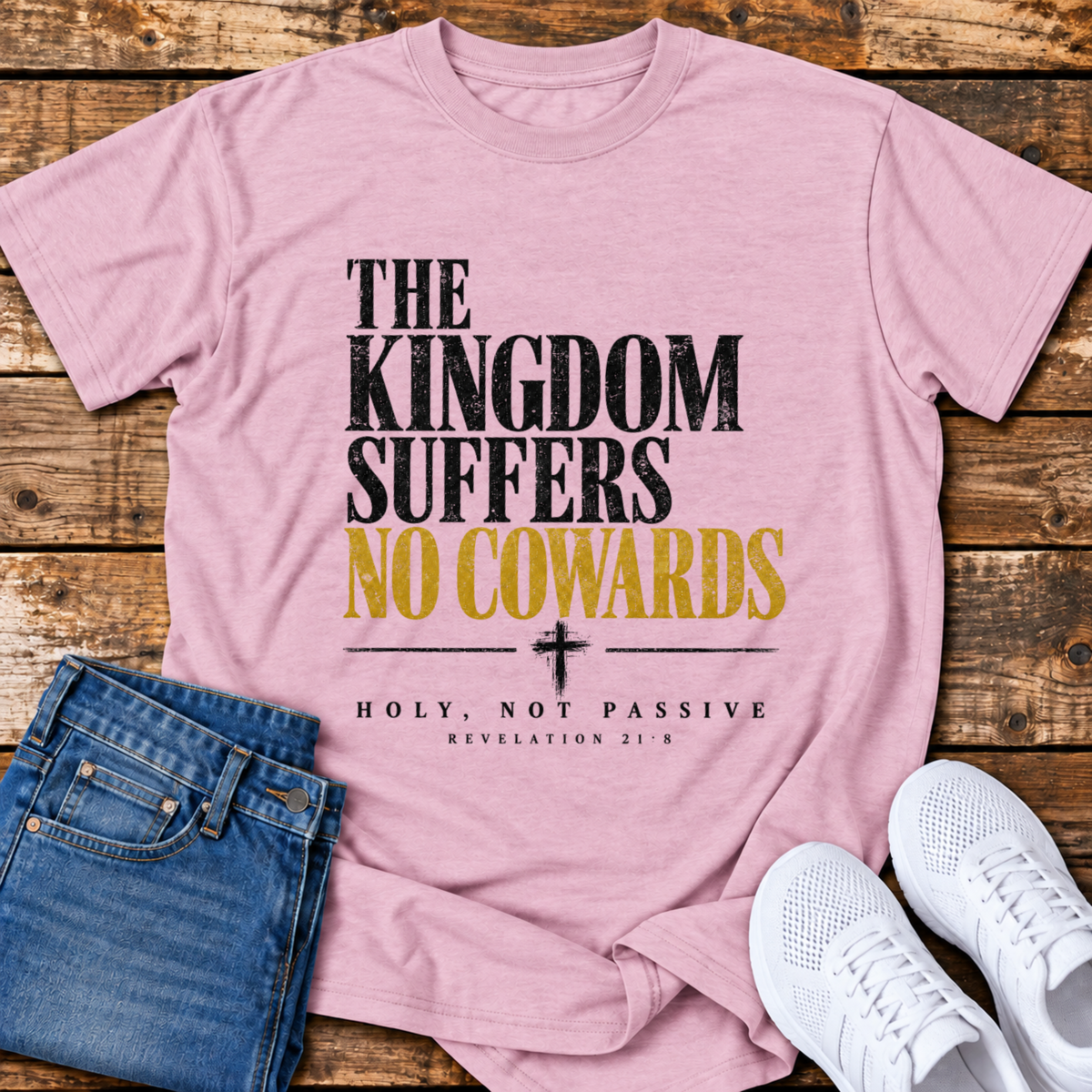 No Cowards T-Shirt - (Revelation 21:8)