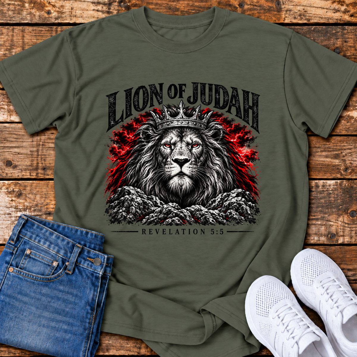 Lion of Judah T-Shirt - (Revelation 5:5)