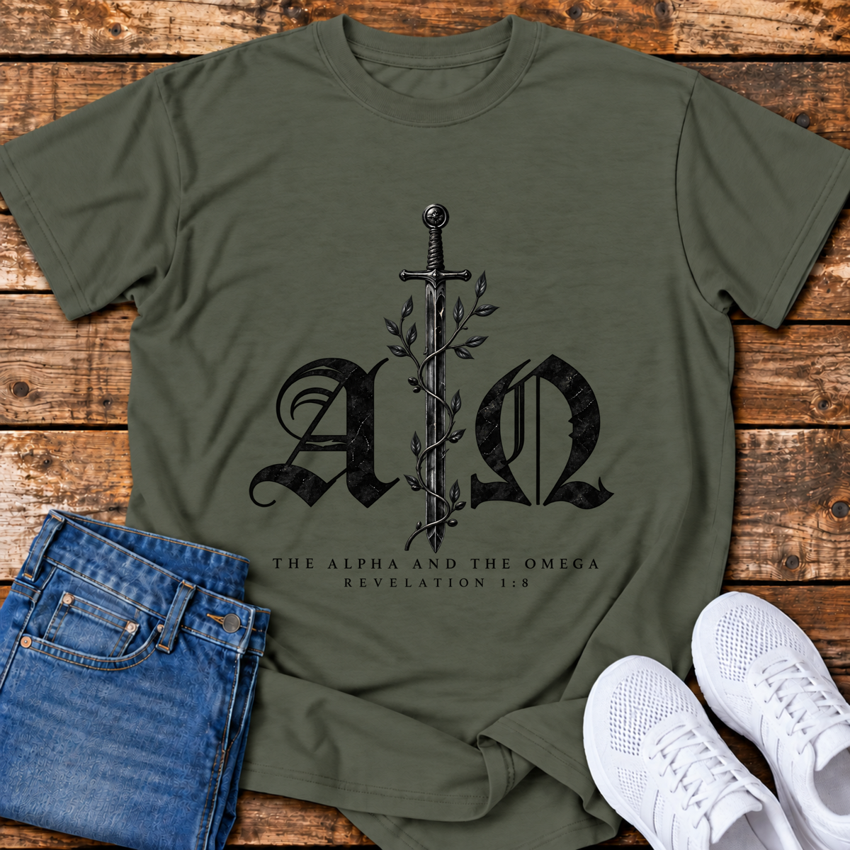 The Alpha & the Omega T-Shirt - (Revelation 1:8)