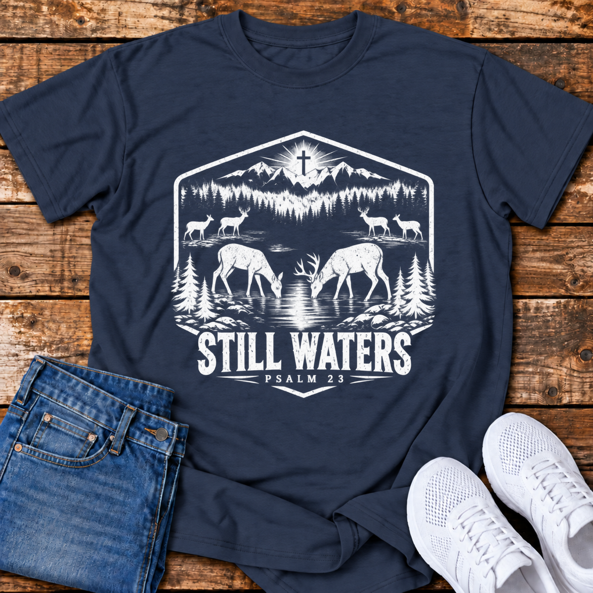 Still Waters T-Shirt - (Psalm 23)