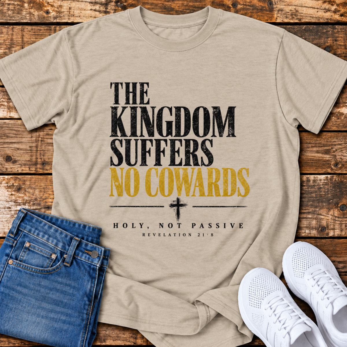 No Cowards T-Shirt - (Revelation 21:8)
