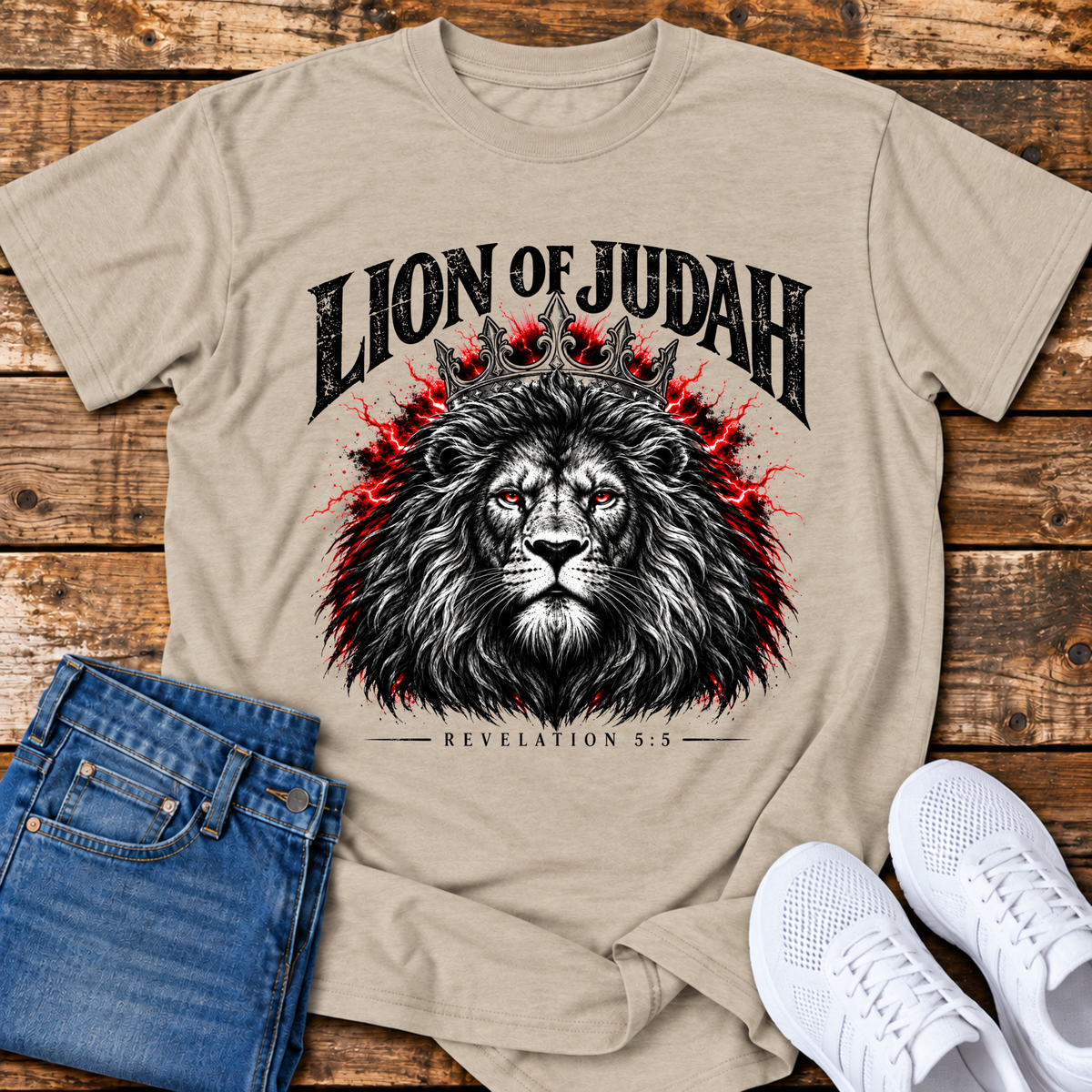 Lion of Judah T-Shirt - (Revelation 5:5)