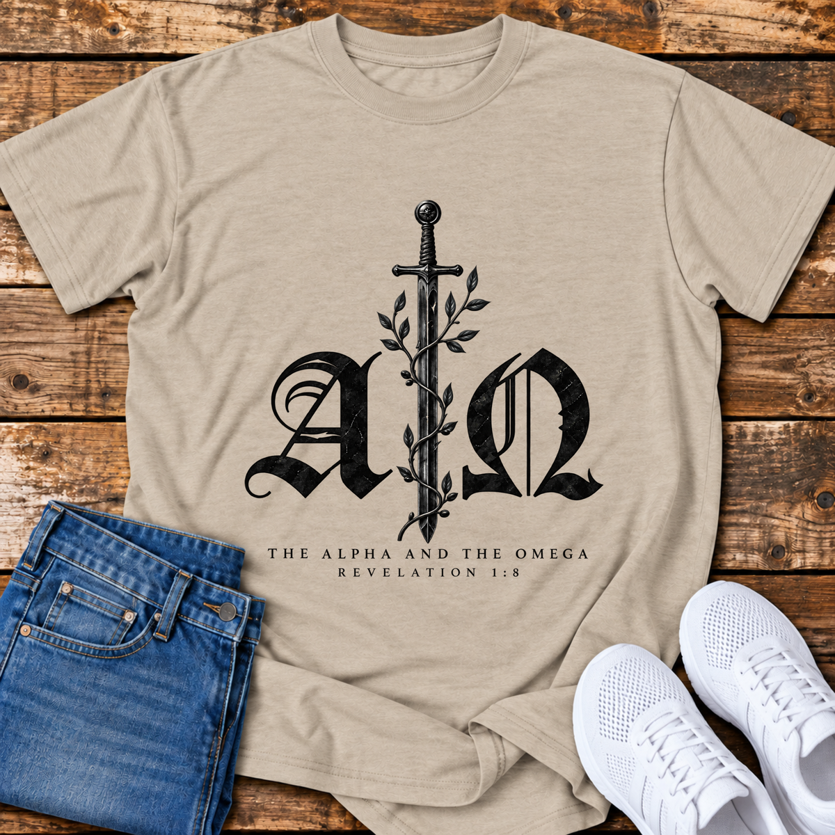 The Alpha & the Omega T-Shirt - (Revelation 1:8)