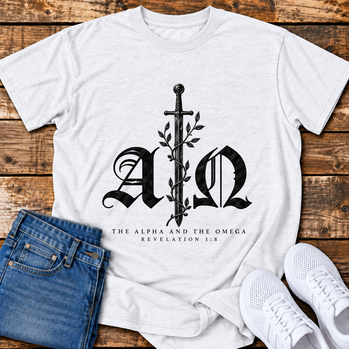 The Alpha & the Omega T-Shirt - (Revelation 1:8)